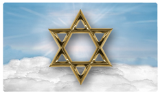 DNSEMP-C-120-BL-GD Star of David Blue-Gold